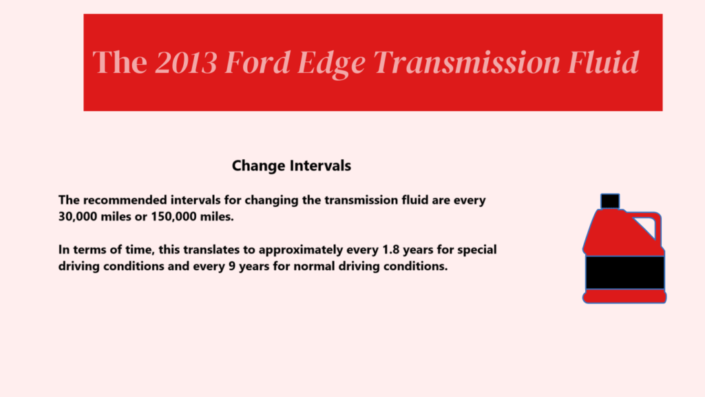2013 ford edge transmission fluid change intervals