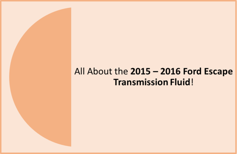 2015 2016 ford escape transmission fluid check
