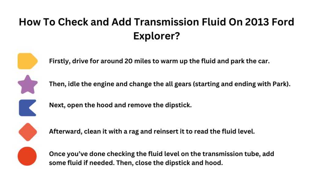 2013 ford explorer transmission fluid check to add