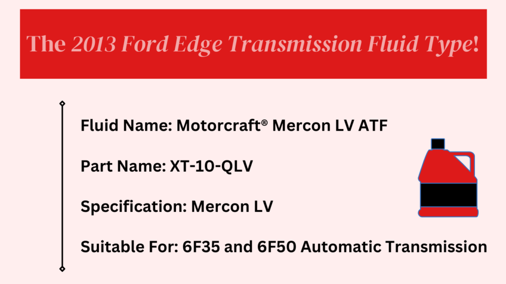 2013 ford edge transmission fluid type