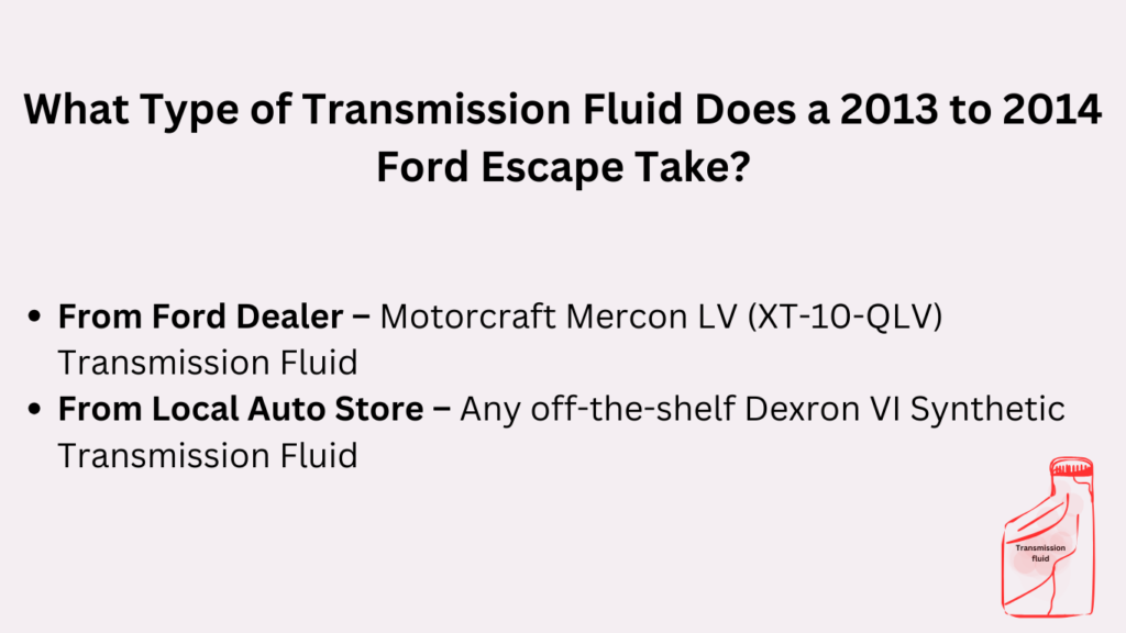 2013 2014 ford escape transmission fluid type