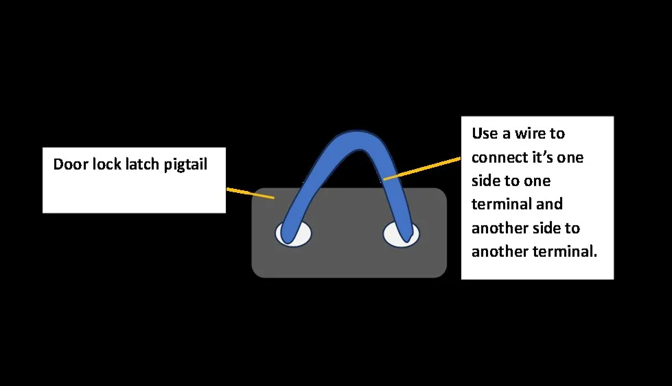 ford door ajar switch bypass method for 1 door lock latch pigtail