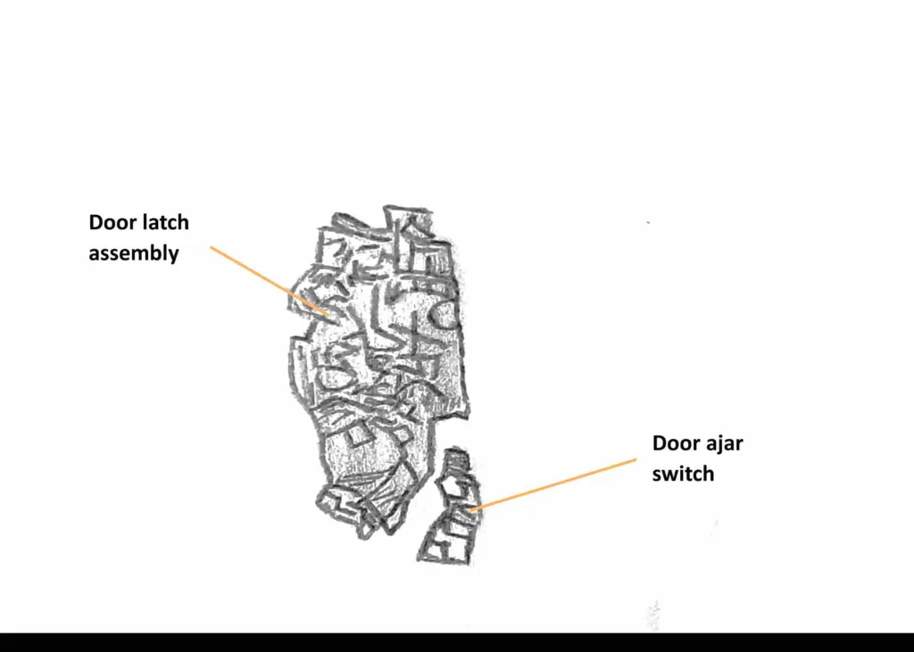 remove ford f250 door ajar switch from latch assembly
