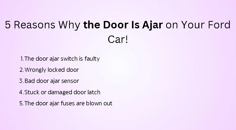why the door is ajar